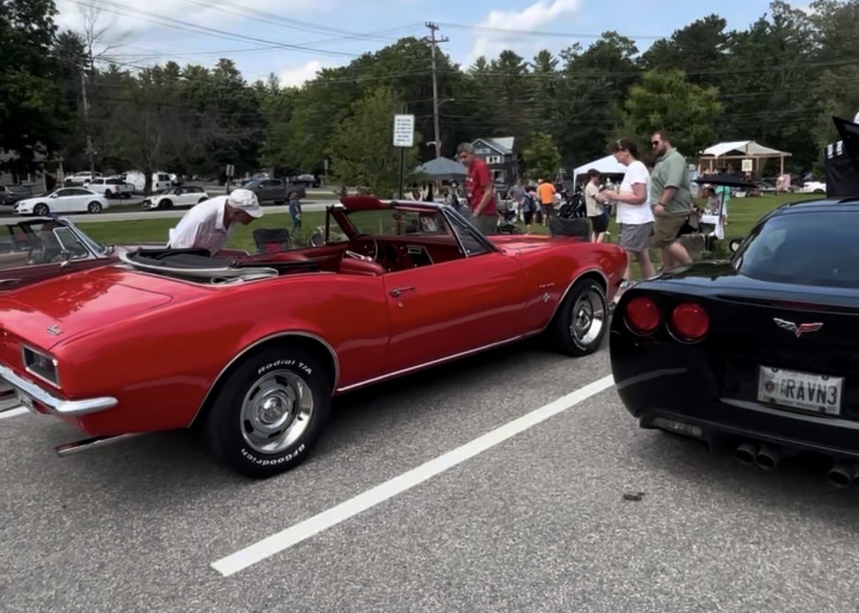 Classic cars line the Naples Causeway during last year's Father's Fest — a tradition that brought dads, families, and gearheads together in the heart of the Lakes Region.