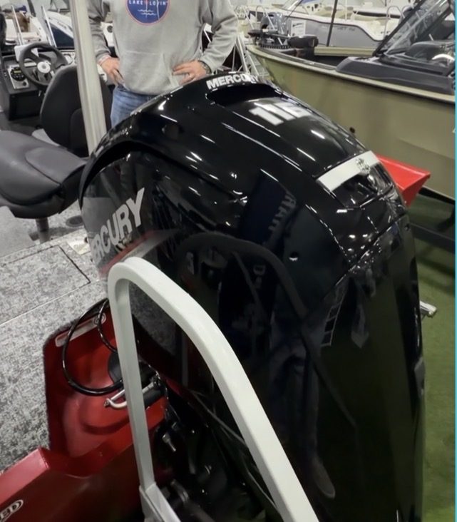 Mercury 115 outboard motor on the Tracker Pro Guide V-175